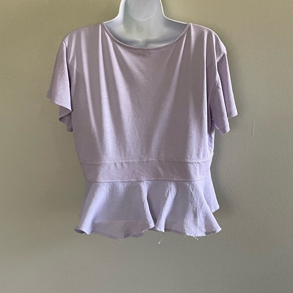 Free People Knot Me Tee in Lilac NWOT - Picture 7 of 10